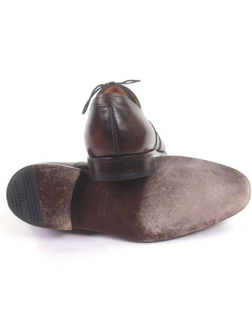 ★SOLD★ Hermes John Lobb Museum Calf Leather Wingtip Medallion Dress Shoes Brown - Picture 5 of 10